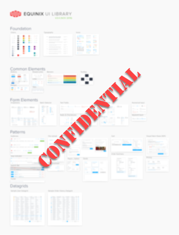 One of the project's two design libraries. Blurred to redact for NDA considerations.