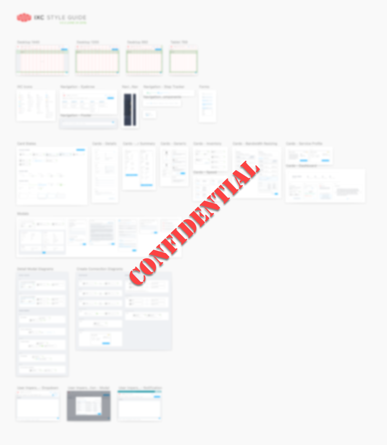 One of the project's two design libraries. Blurred to redact for NDA considerations.